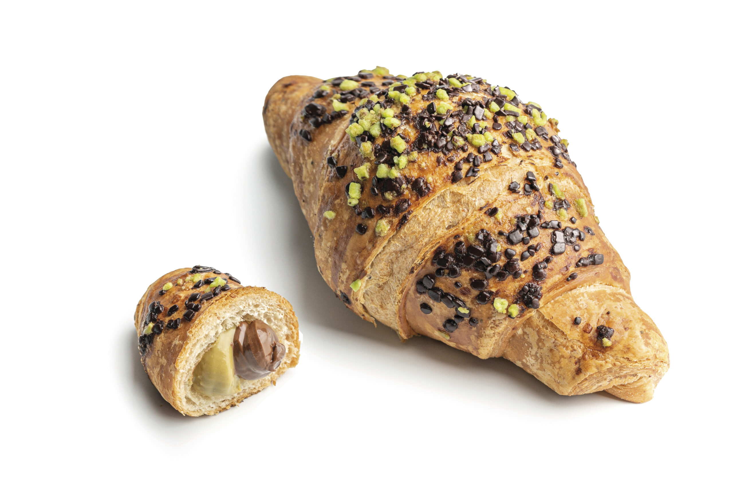 croissant multicereali ripieno cioccolato e pistacchio